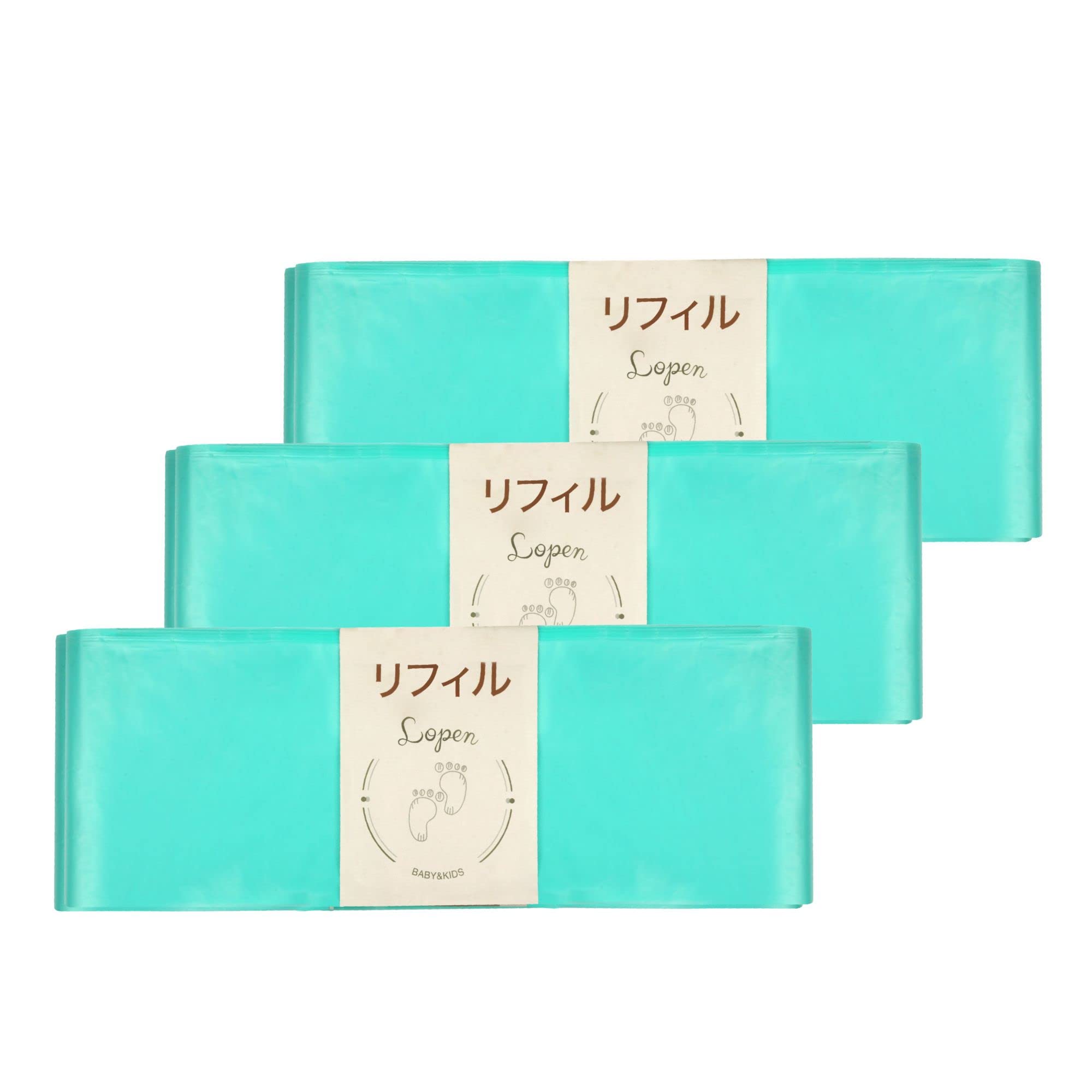 日本育児　Korbell　おむつペール　取替ロール3箱セット 互換品) おむつポット汎用 取替え ロール 3個セット (対応機種